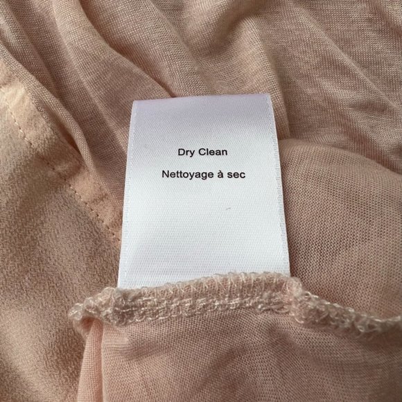 Aritzia Babaton flowy silk sheer pink short sleeve - Picture 6 of 8